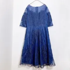 Igin カラーフォーマルドレス パーティ ワンピース 花リボン シアー