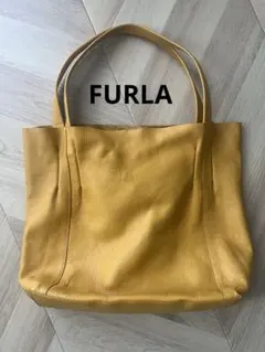 FURLA イエロー （山吹色）レザー トートバッグのサムネイル