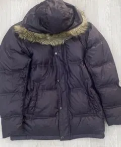 ゆ*可様 アディダス　ファー付きダウンジャケット　パープル