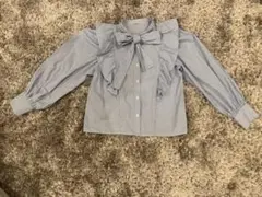 NICE CLAUP⭐︎ストライプ フリルリボンシャツ 長袖