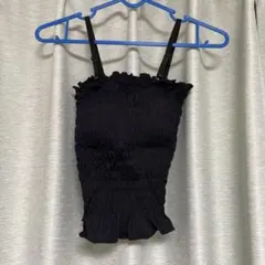 ブラトップ カップ付き 黒 XL