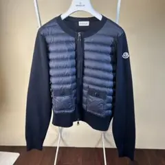 【美品レア】 MONCLER モンクレールダウンニットネイビーxs 中古・古着通販】MONCLER (モンクレール) ニットダウン切替