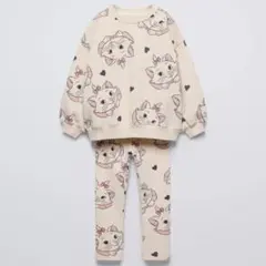 猫デザイン トレーナー・レギンスセット 95cm