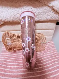 スタバ　SAKURA 2026ステンレスボトルメタリックライトピンク473ml