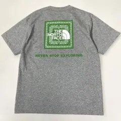 美品 THE NORTH FACE ショートスリーブバンダナスクエアロゴティー