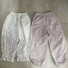 130 女の子 パンツ2点セット GU レースパンツ まとめ売り