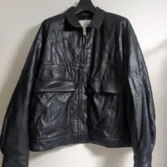 RAGEBLUE AIRTHERMAL フェイクレザージャケット M