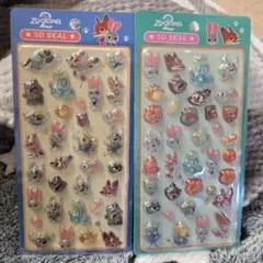 ディズニー ズートピア2 3Dシール ぷっくりシール 　２種セット売り