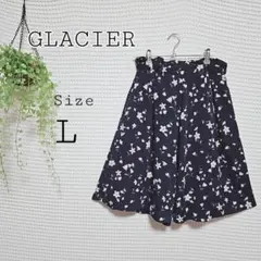 GLACIER フラワープリント フレアスカート Lサイズのサムネイル