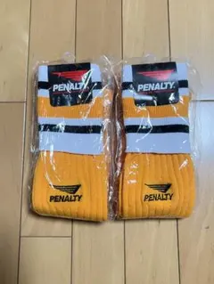 PENALTY ペナルティ／オレンジ ストライプ ソックス 2足セット