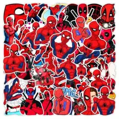 スパイダーマン防水ステッカー　水筒　携帯　パソコンお弁当箱　お風呂場　ストリート