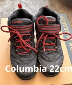 Columbia キッズハイカットシューズ グレー/レッド