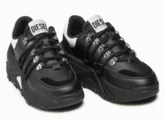 DIESEL 厚底スニーカー ブラック ホワイト　ダットスニーカーのサムネイル