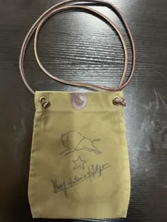 カーキ サコッシュ バッファローと星デザイン