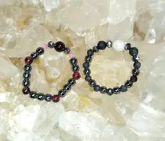 ビーズリング ❦ 2点セット ~約14~15号~