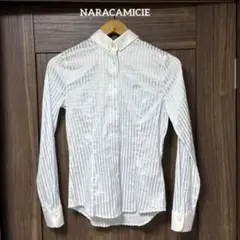 新品タグ付き NARACAMICIE クレリック 長袖ボタンダウンシャツ