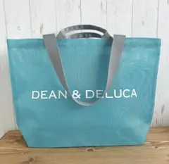 ＜新品＞完売品DEAN＆DELUCA　メッシュトート　ターコイズ　Lサイズのサムネイル