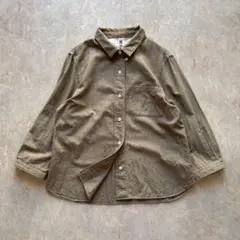 MHL.七分袖シャツ サイズ2 M カーキベージュ マーガレットハウエル