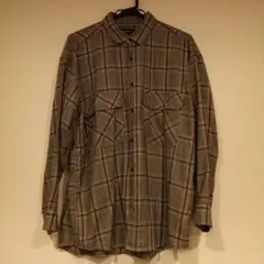 長袖チェックシャツ
