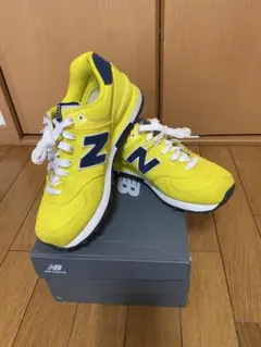 New Balance 574 イエロー スニーカー 箱付き