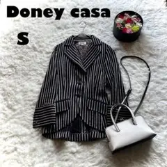 DONEY casa ストライプ テーラードジャケットフォーマル リネン