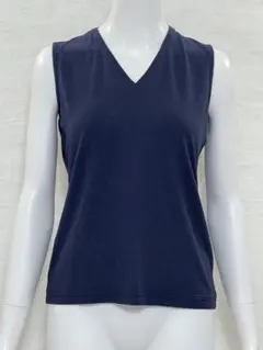 バーバリー ロンドン ネイビー Vネック タンクトップ ノースリーブ