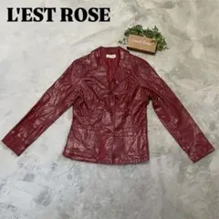 【L'EST ROSE】ロストローズ シングルブレストジャケット 赤