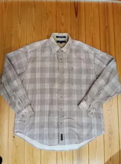 TOMMY HILFIGER　チェックシャツ　Mサイズ　ブラウン