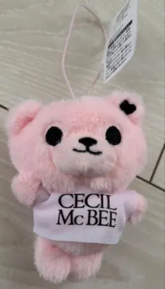 CECIL McBEE ピンク ベア マスコット ぬいぐるみのサムネイル