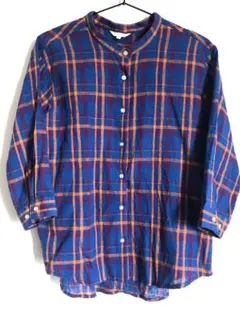 スタディオクリップリネンチェックシャツ