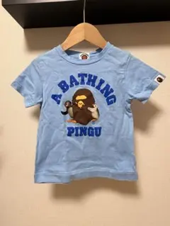 BAPE KIDS × PINGU Tシャツ 100cm アベイシングエイプのサムネイル