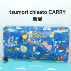 新品 長財布 ツモリチサト 未使用 ピーターパン ラウンドファスナー ブルーのサムネイル