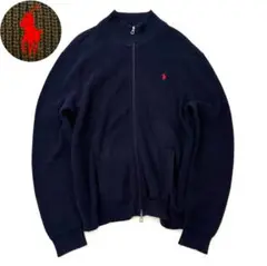 希少サイズ✨OLD Ralph Lauren ドライバーズニット 厚手 紺
