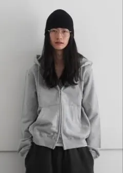 ね*み様 kaiko ダブルジップフーディ　グレーのサムネイル