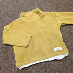 マスタード色 ハイネック トップス 80