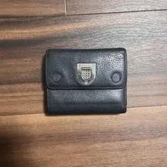 訳あり ディオール Dior 財布 三つ折り財布 ブラック レザーのサムネイル