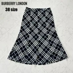 美品✨バーバリーロンドン　ロングスカート　フレア　ノバチェック　38