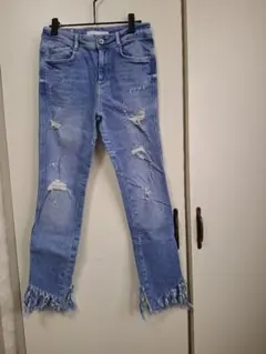 ZARA ダメージ加工 スキニーデニム 34