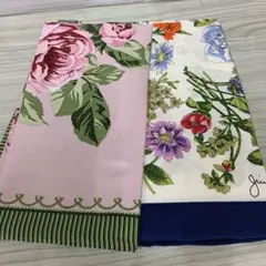 タイシルク　スカーフ2枚組