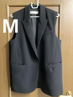 値下げ！ZARA ブラック スリーブレスジャケット M