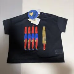 新品タグ付きマーキーズ　イラストTシャツS95-100 ブラックのサムネイル