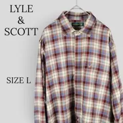 LYLE&SCOTT ライル＆スコット 長袖 シャツ チェック Lのサムネイル
