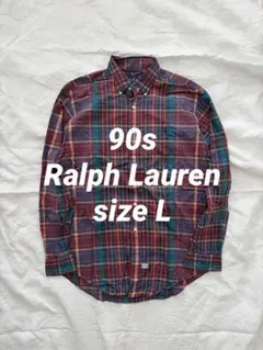 90s Ralph Lauren 長袖シャツ マドラスチェック