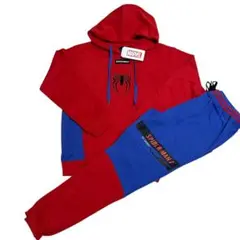 【新品】スパイダーマン　スウェット　パーカー　セットアップ　マーブル