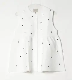 エンブロイダリー ビーズ ニットベスト　ユナイテッドアローズ ホワイト