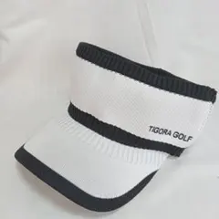 Ladies/TIGORA GOLF ニットバイザー ホワイトブラック/美品