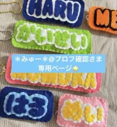 お名前　キーホルダー　ひらがなローマ字　フェルト　お守り　ハンドメイド