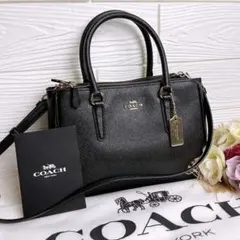 極美品☆COACHコーチ 2wayショルダーバッグ ブラック レザー ビジネス