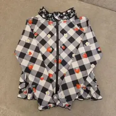 mezzo pianoいちご柄フリルラッシュガード