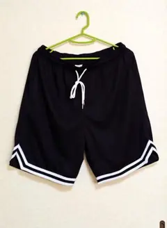 メンズ　バスケットショートパンツ　黒　M(JP-XL)サイズ